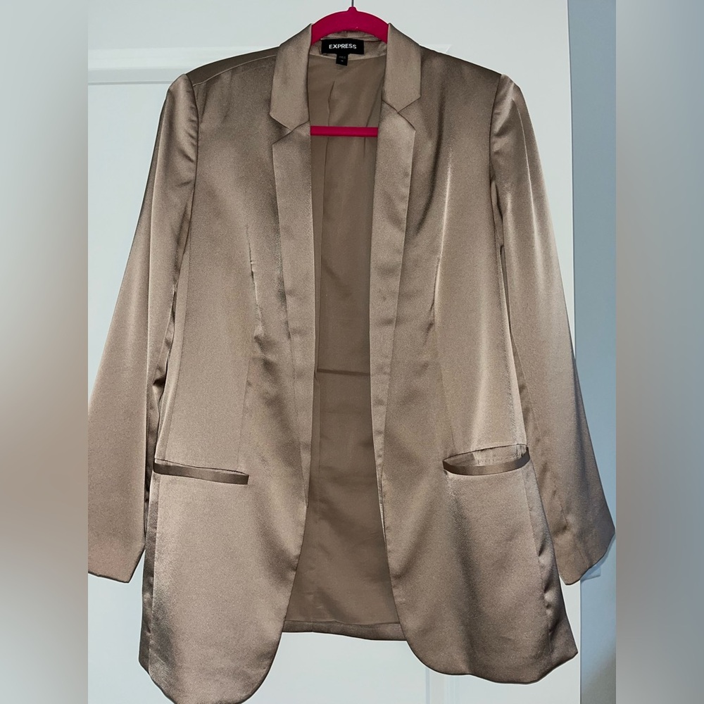 Women’s Gold Satin Blazer